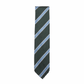 Krawatte Seide Stripes Handrolled Made in Italy Green Blue