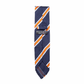 Suitery Krawatte Stripes Handrolled Made in Italy Blue Orange