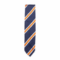 Suitery Krawatte Stripes Handrolled Made in Italy Blue Orange