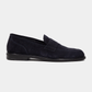 Antonio Maurizi Penny Loafer Velours Leder Gummisohle Navy - Schuhe