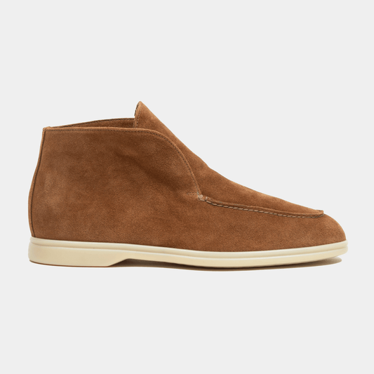 Hightop Loafer Velours Leder Brown - Schuhe