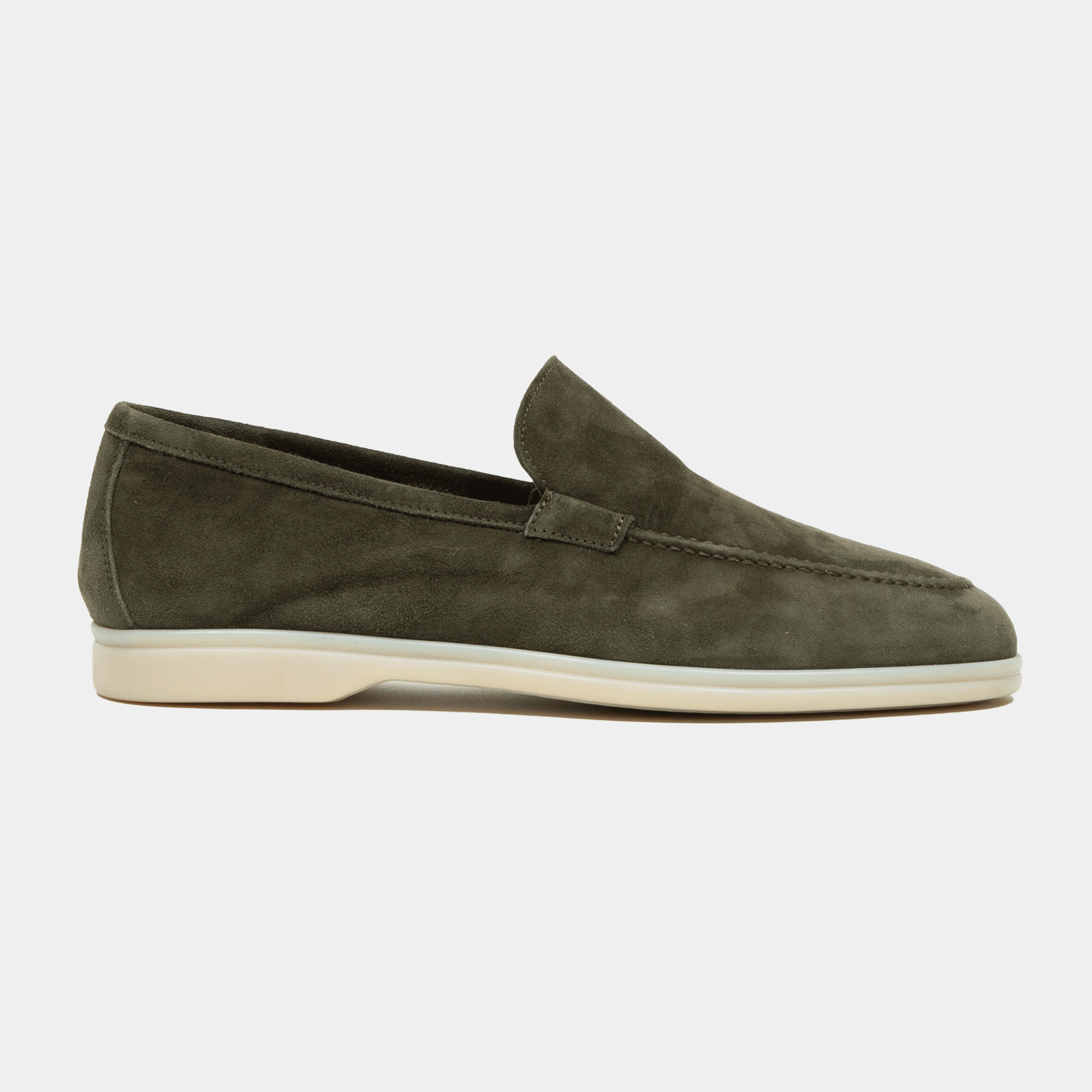 City Loafer Velours Leder Camoscio Dark Green - Schuhe