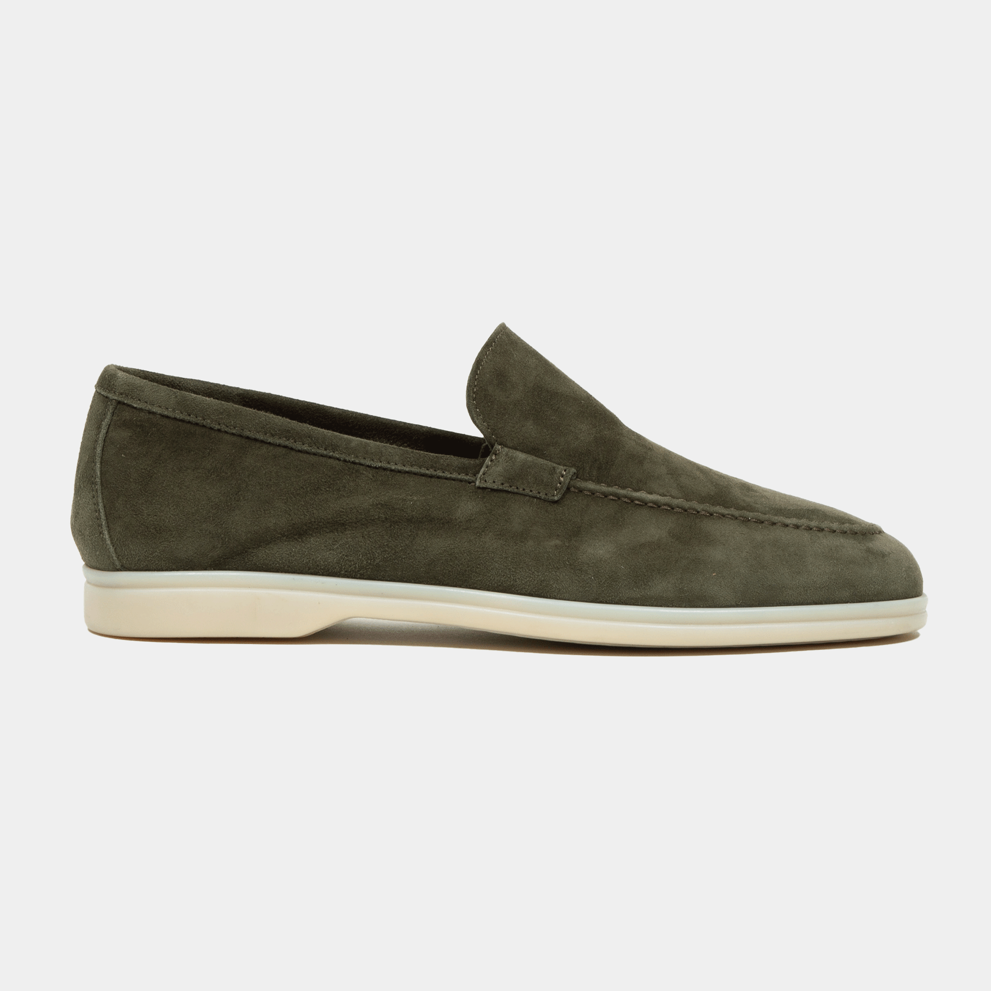 City Loafer Velours Leder Camoscio Dark Green - Schuhe