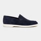 City Laofer Velours Leder Camoscio Navy - Schuhe