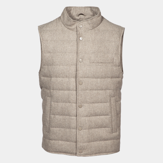 Steppweste Daune Vitale Barberis Canonico Light Grey