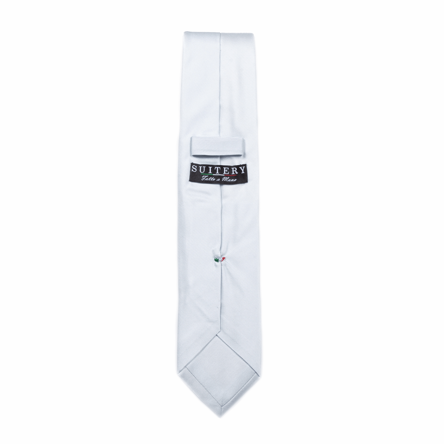 Krawatte Seide Twill Made in Italy Silver