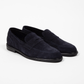 Antonio Maurizi Penny Loafer Velours Leder Gummisohle Navy - Schuhe
