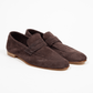 Penny Loafer Velours Leder Valencia Café - Schuhe