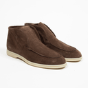 Hightop Loafer Velours Leder Café - Schuhe