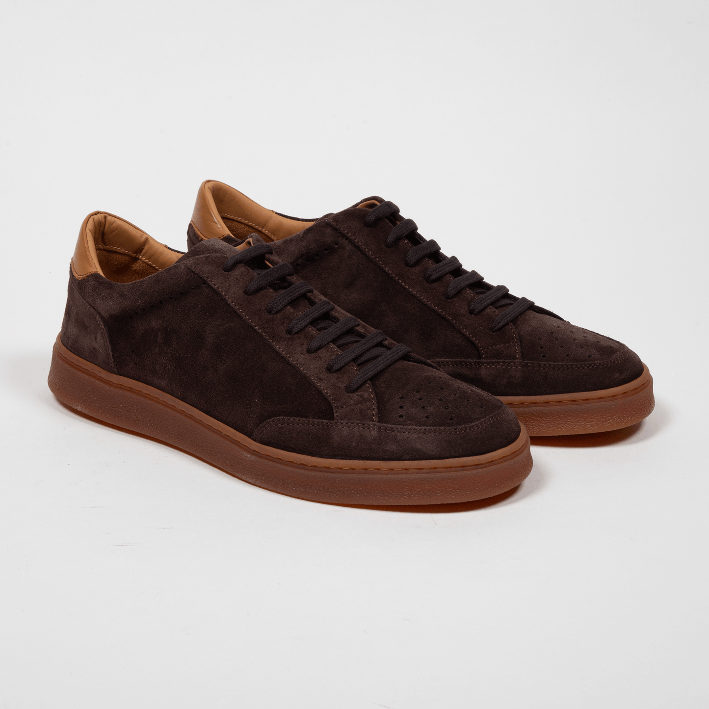 Sneaker Velours Leder Valencia Castagno
