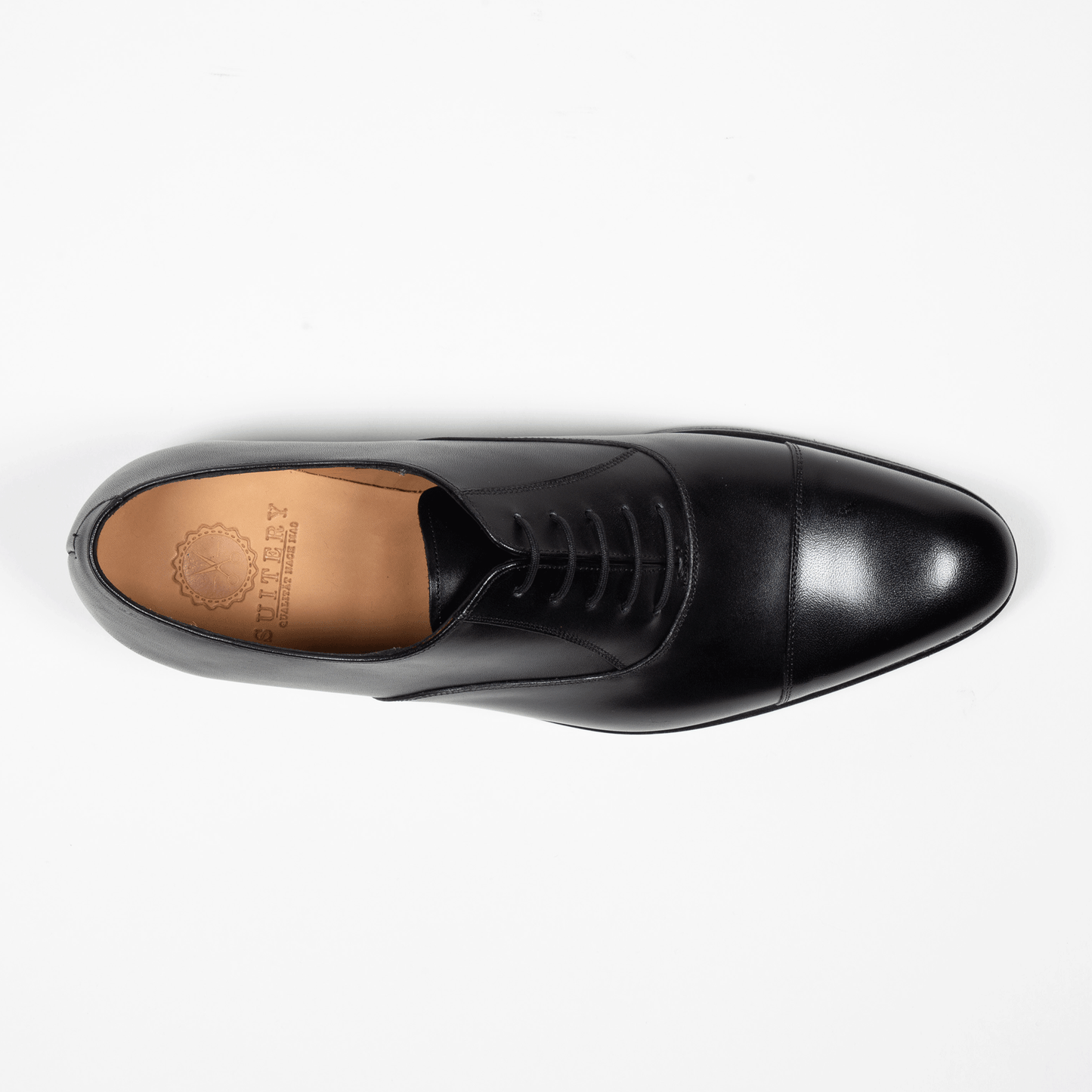 Oxford Schuhe Leder Cap Toe - Schwarz - Made in Spain