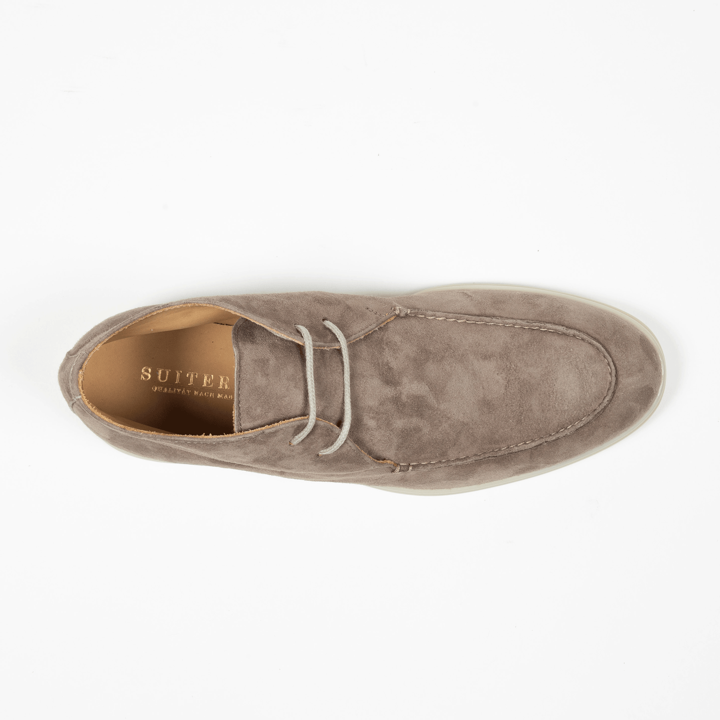 Suitery Chukka Boots Velours Leder Taupe