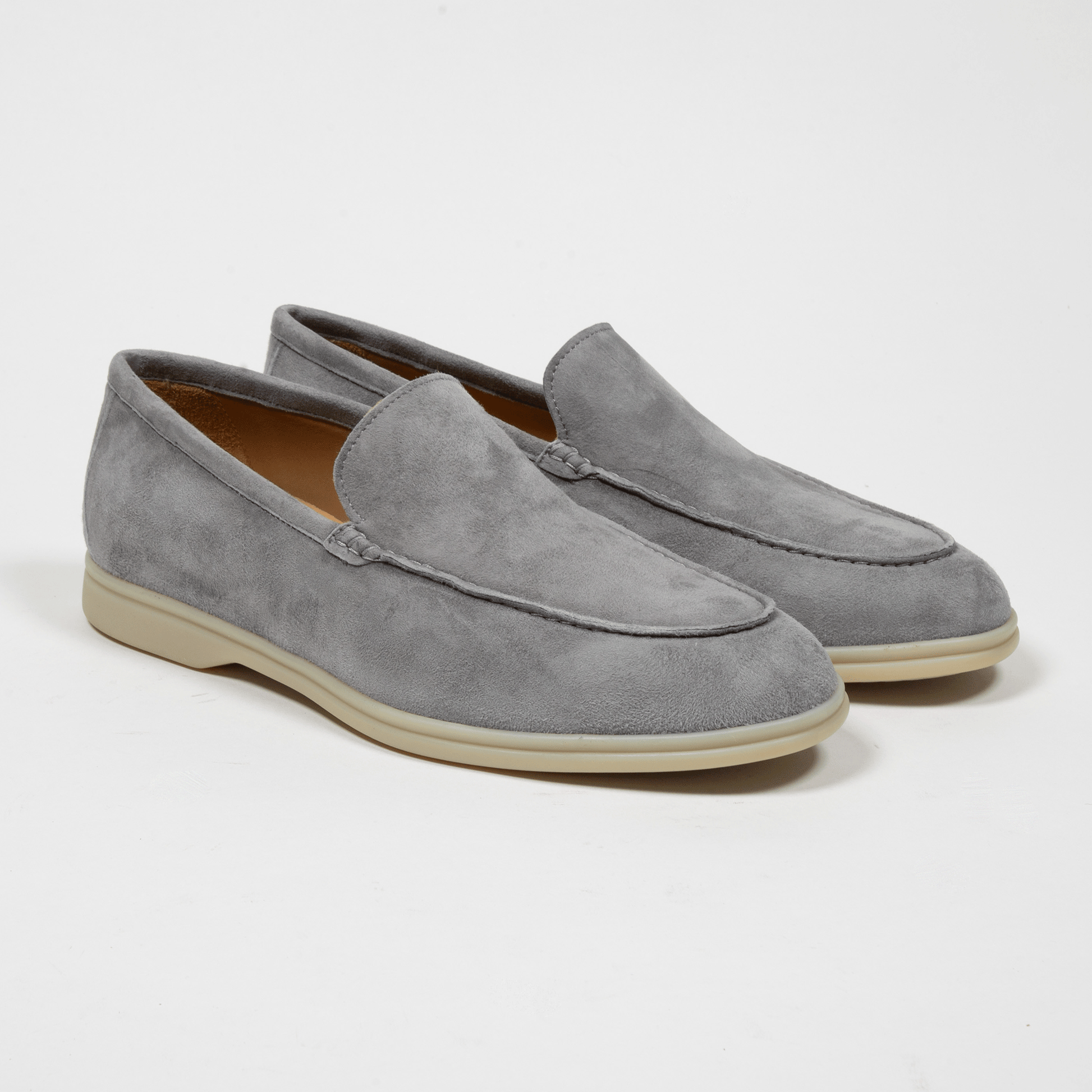 City Laofer Velours Leder Camoscio Hellgrau - Schuhe