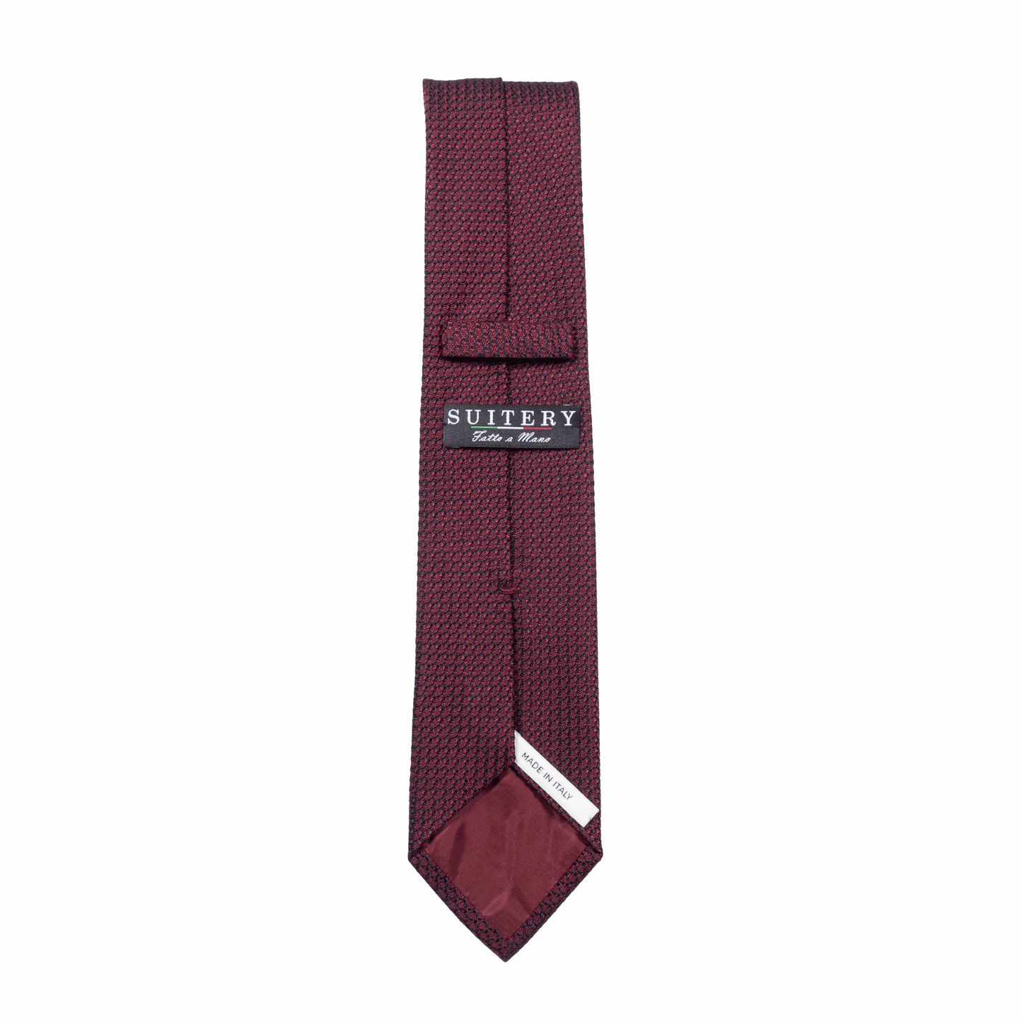 Krawatte SeideGrenadine Tipped Made in Italy Bordeaux