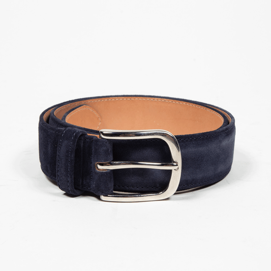 Kreis Ledermanufaktur Gürtel 35mm Velours Leder Blue Suede