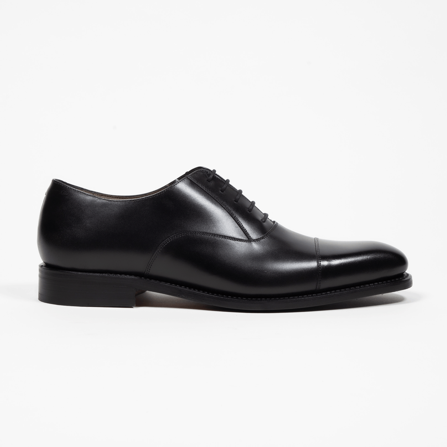 Oxford Schuhe Leder Cap Toe - Schwarz - Made in Spain