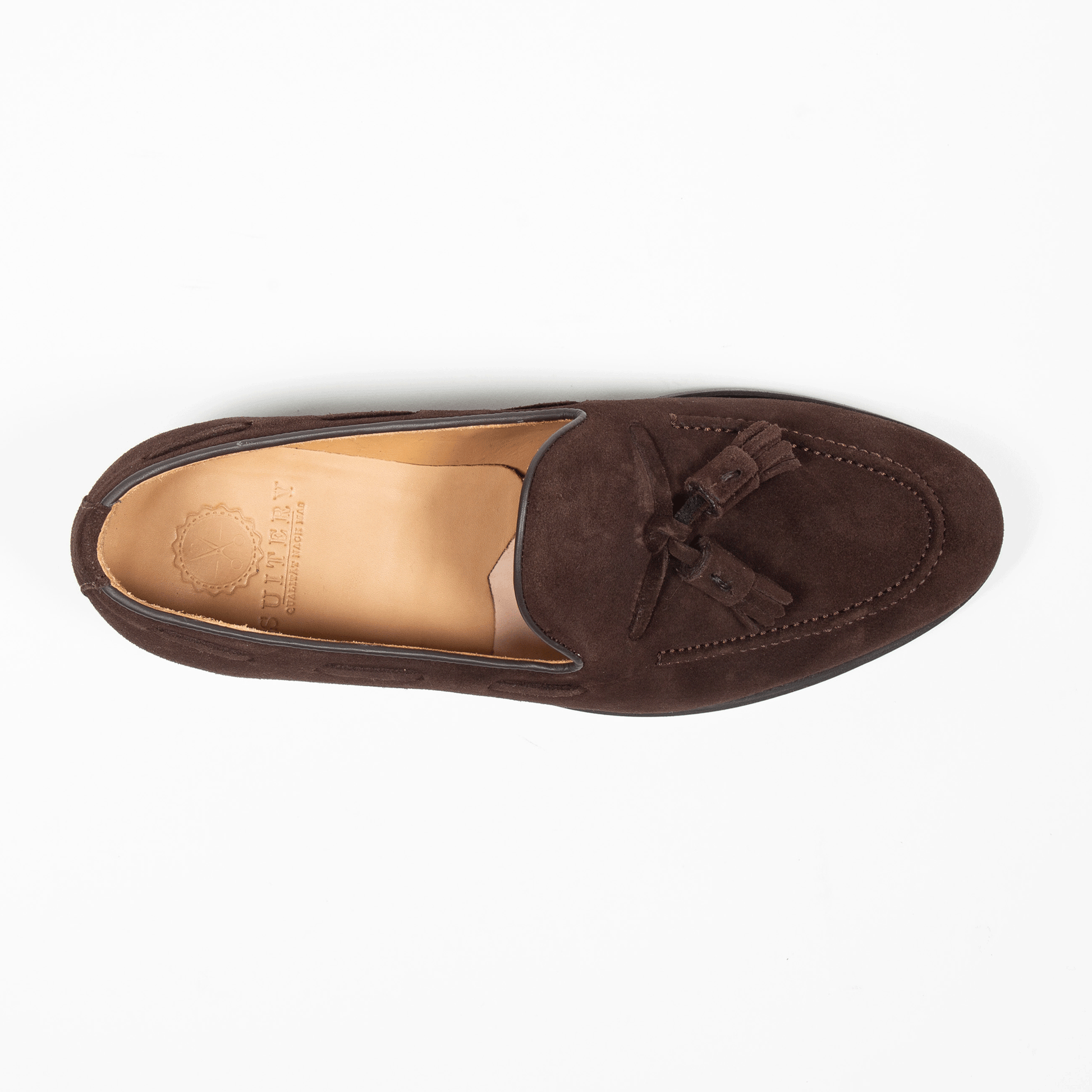 Tasselloafer Velours Leder Cafe - Schuhe