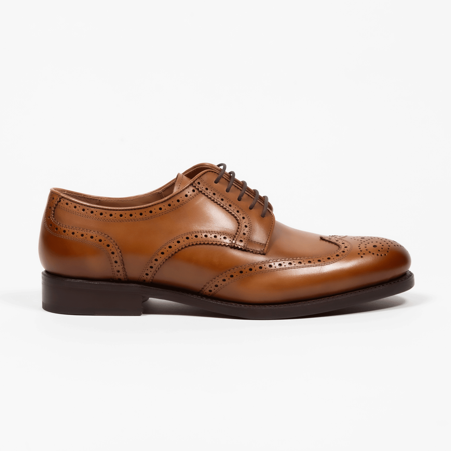 Oxford Schuhe Leder Budapester - Cognac - Made in Spain