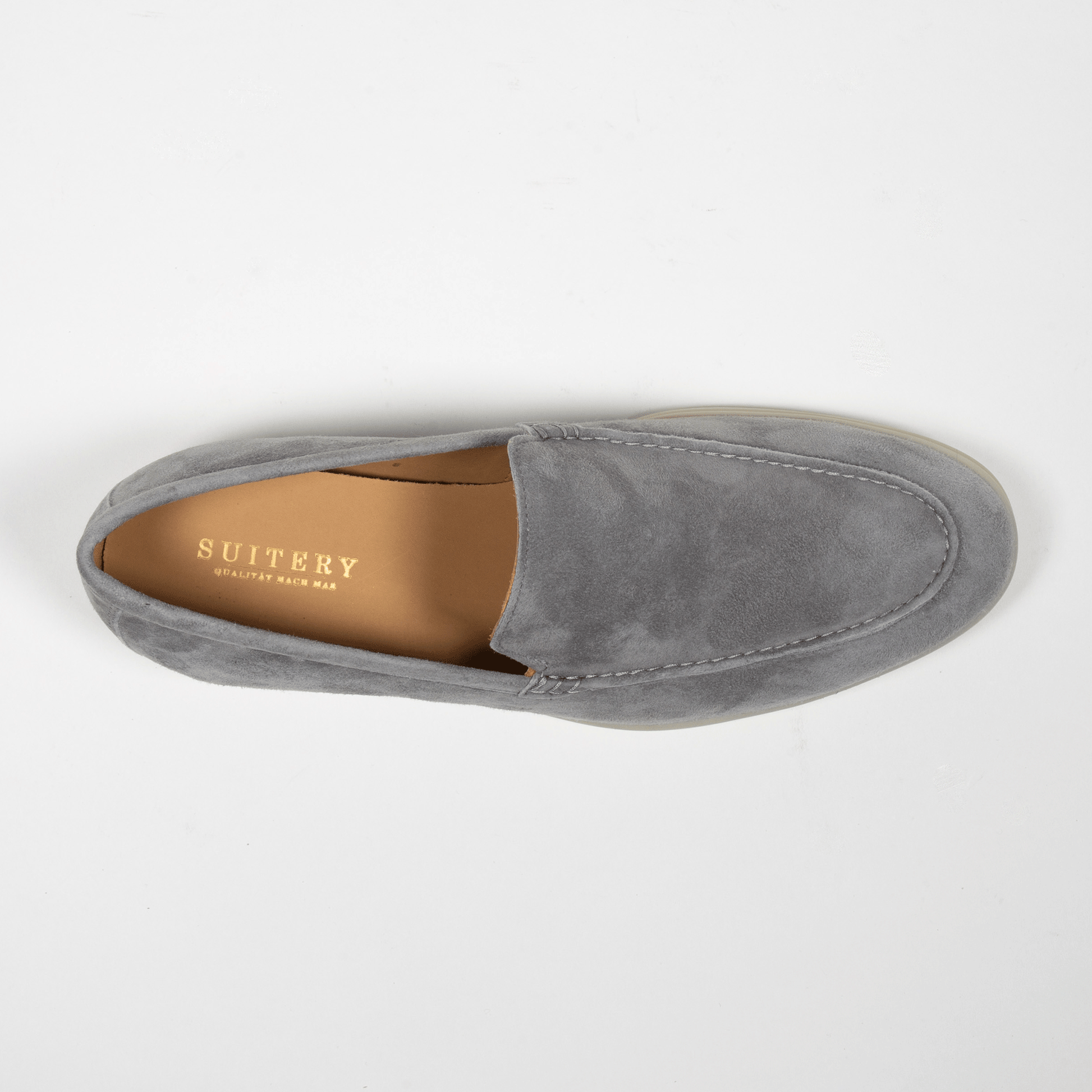 City Laofer Velours Leder Camoscio Hellgrau - Schuhe