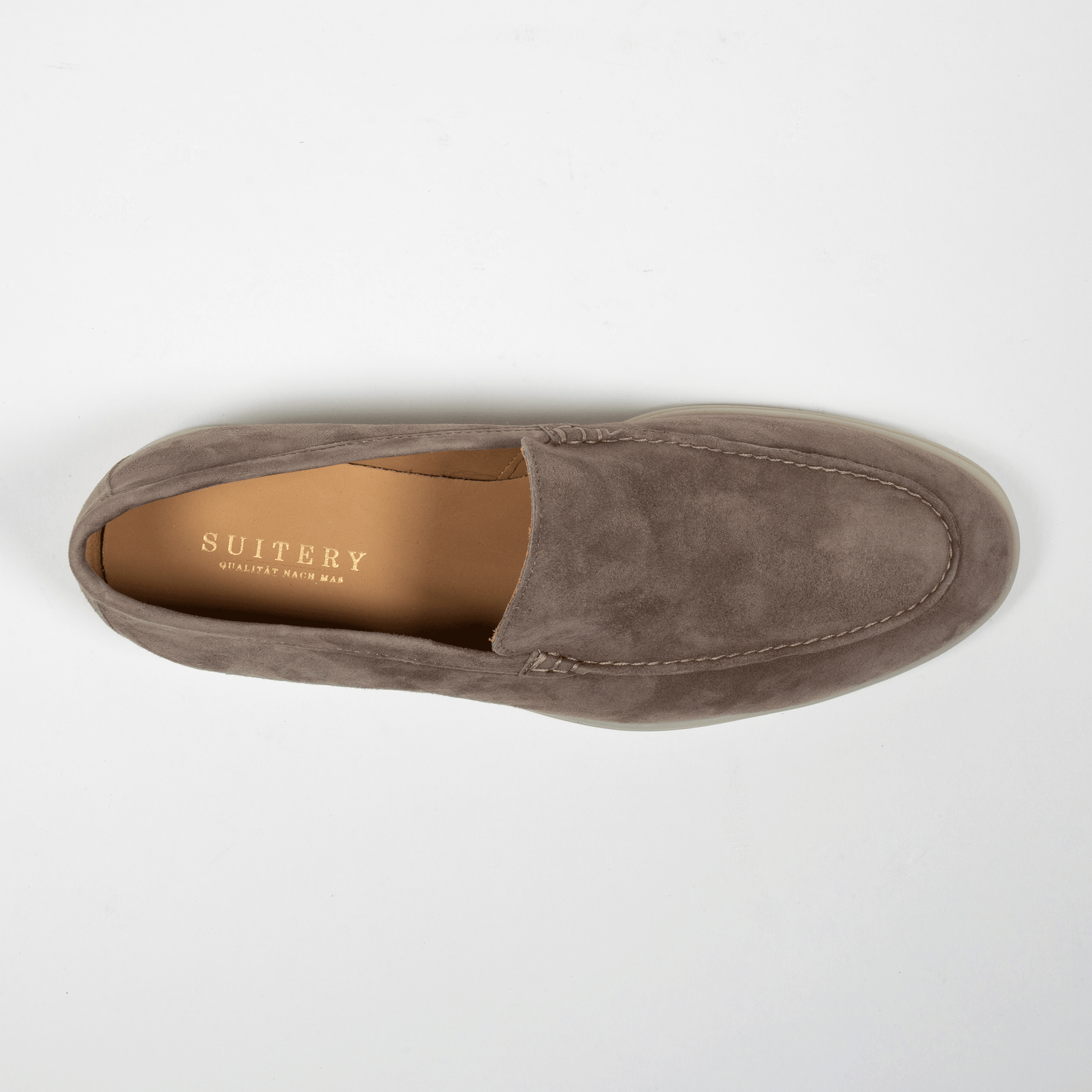 City Loafer Velours Leder Camoscio Taupe - Schuhe