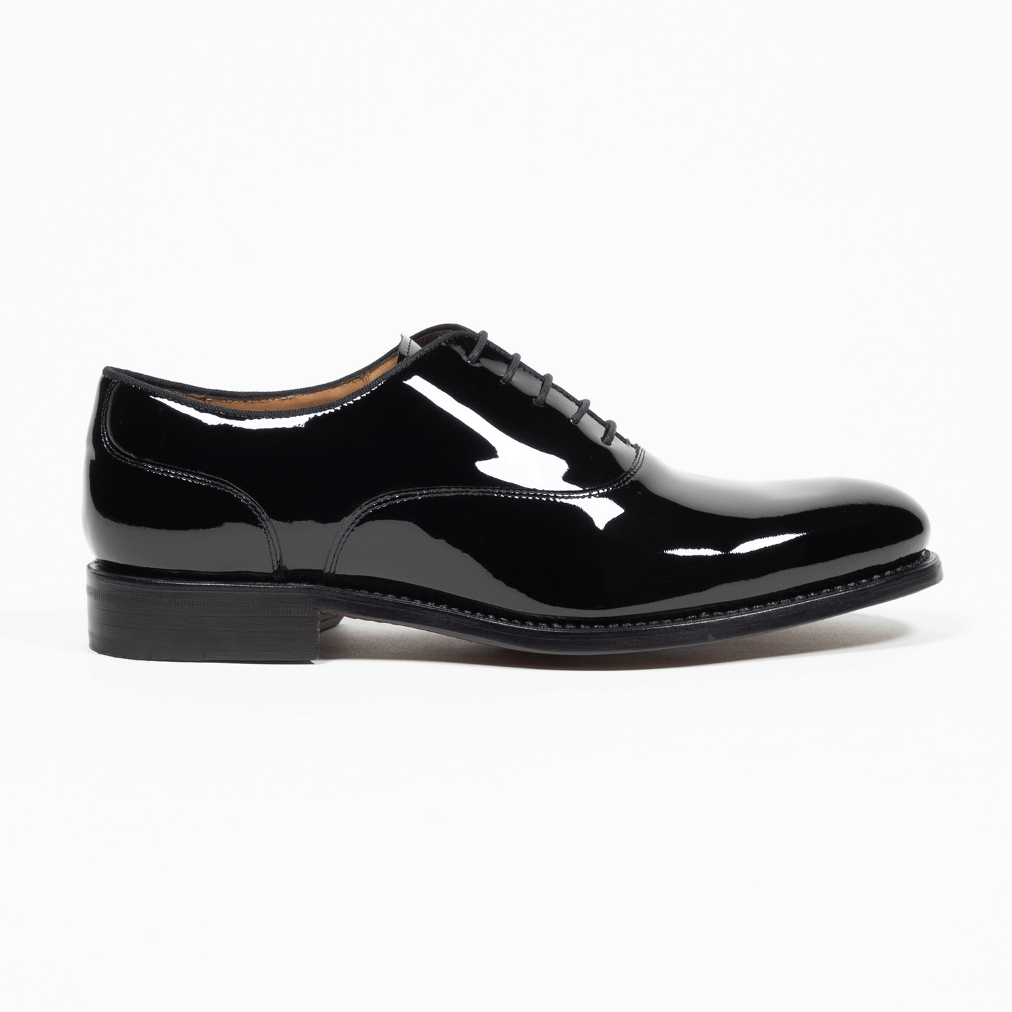 Oxford Schuh Lackleder Schwarz
