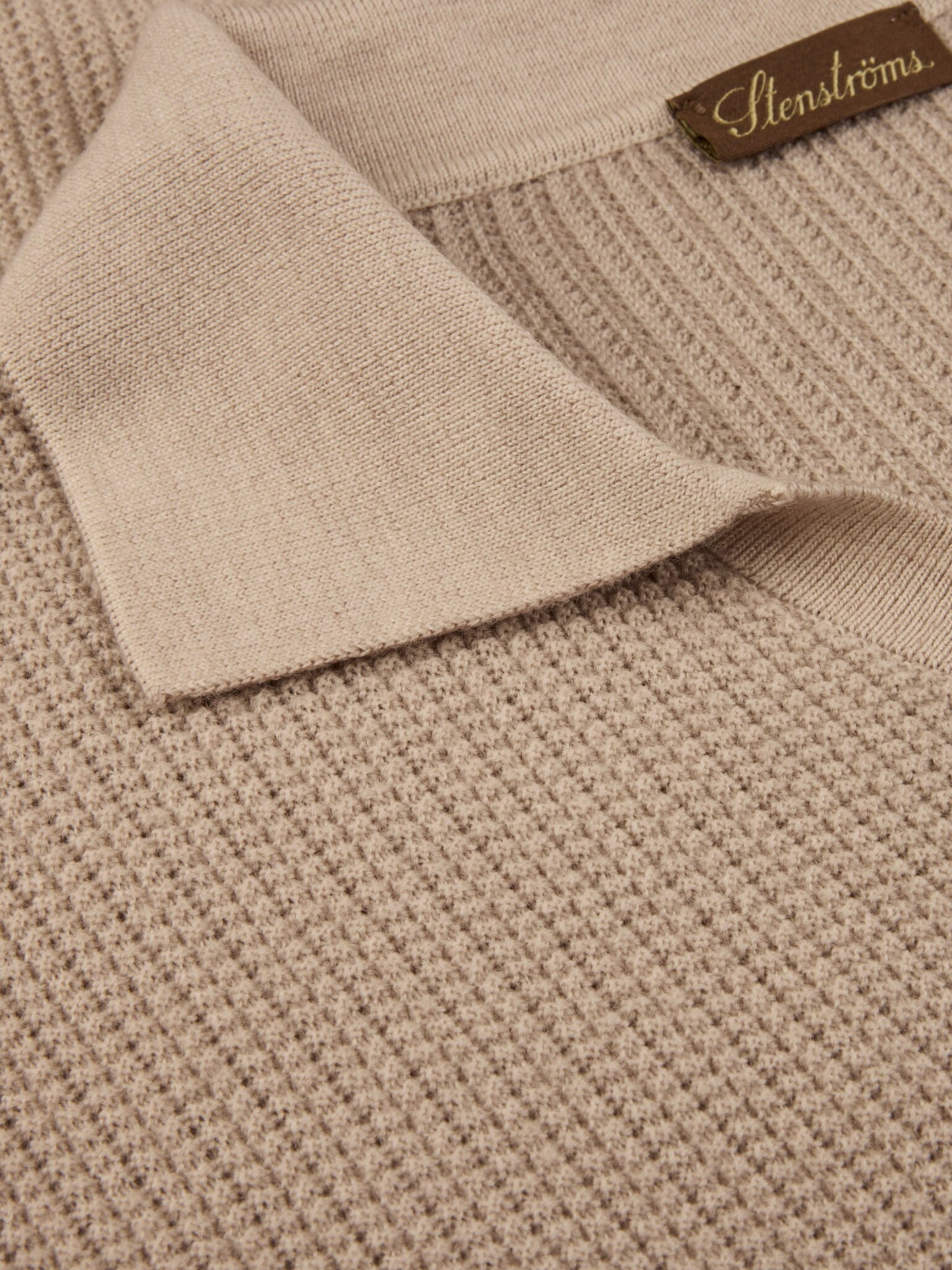 Stenströms Polo Shirt Dyed Merino Beige