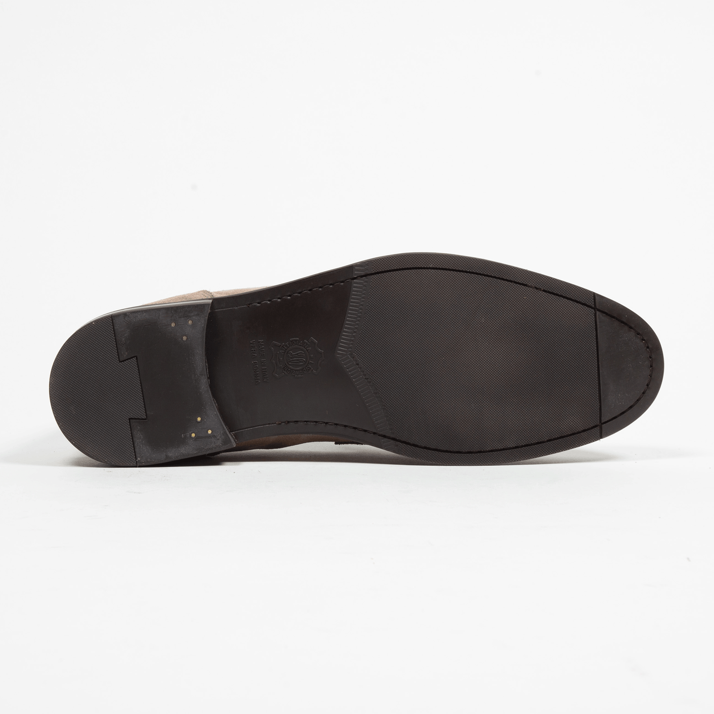 Antonio Maurizi Penny Loafer Velours Leder Gummisohle Beige - Schuhe