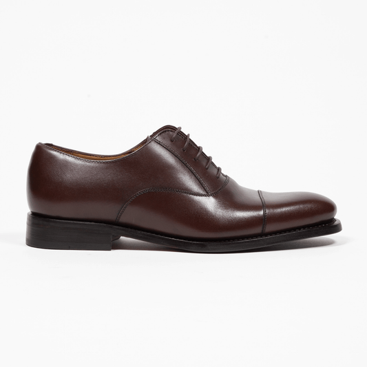 Oxford Schuhe Leder Cap Toe - Dunkelbraun - Made in Spain