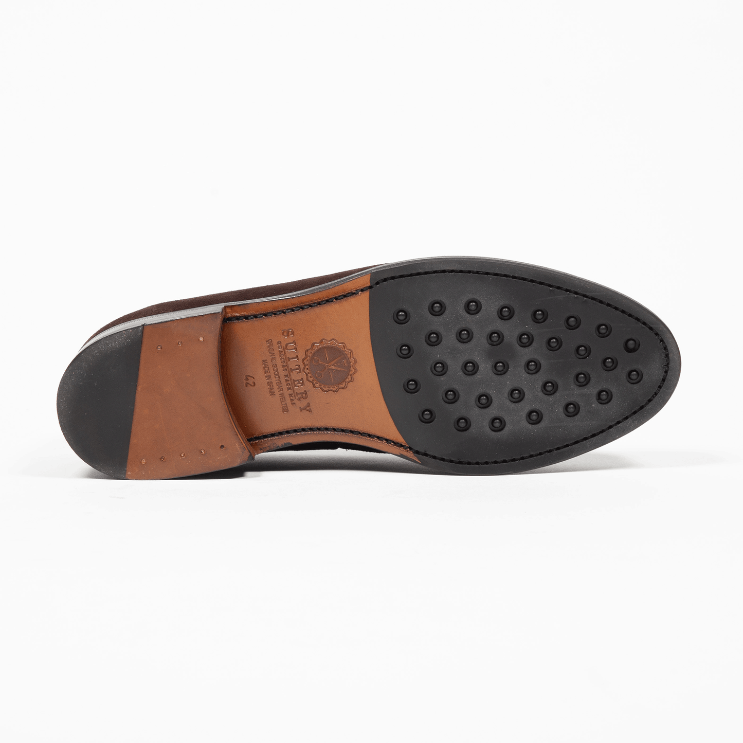 Tasselloafer Velours Leder Cafe - Schuhe