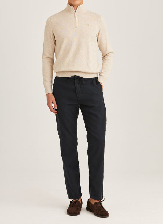 Morris Stockholm Fenix Leinenhose Navy