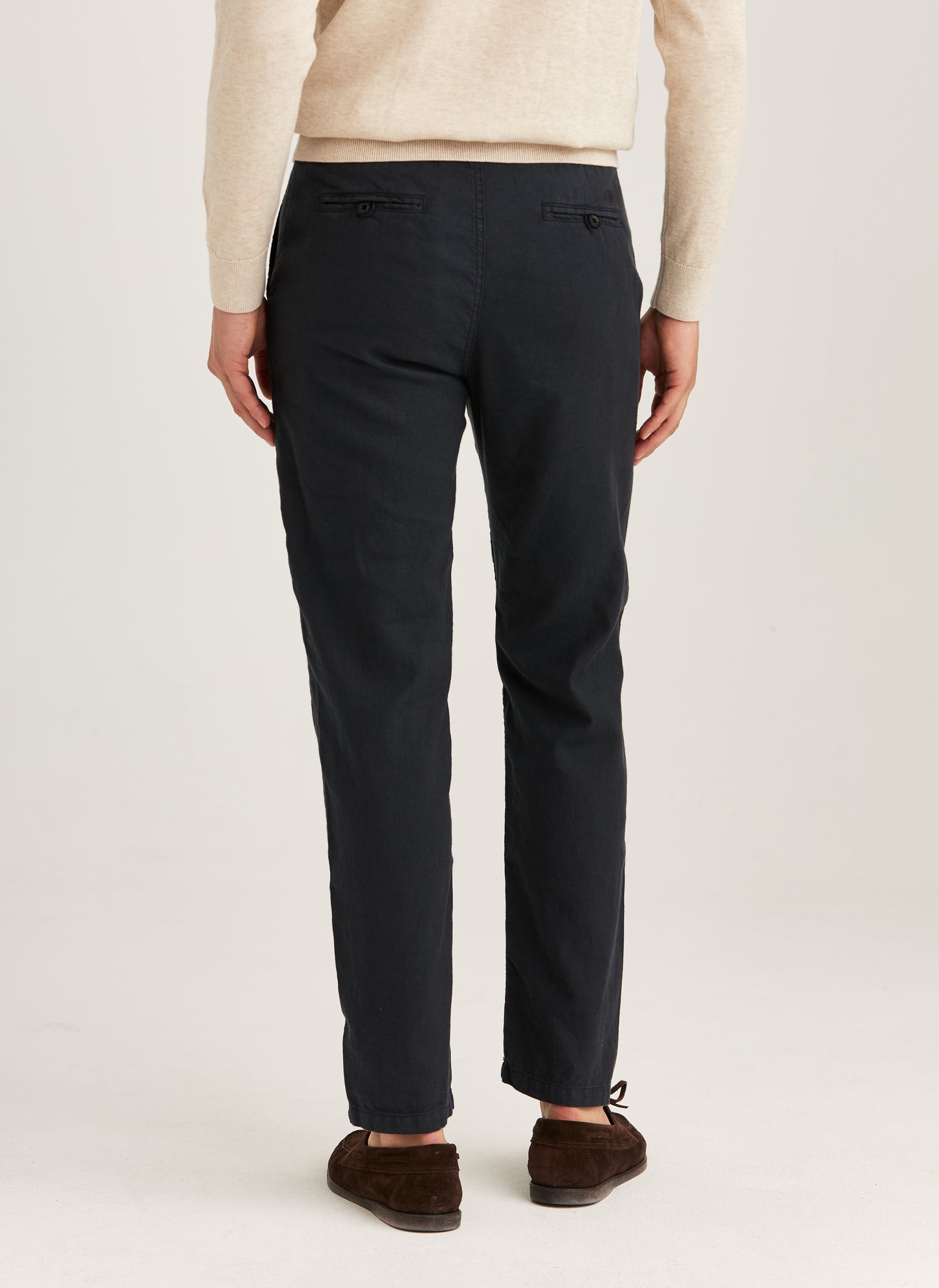 Morris Stockholm Fenix Leinenhose Navy