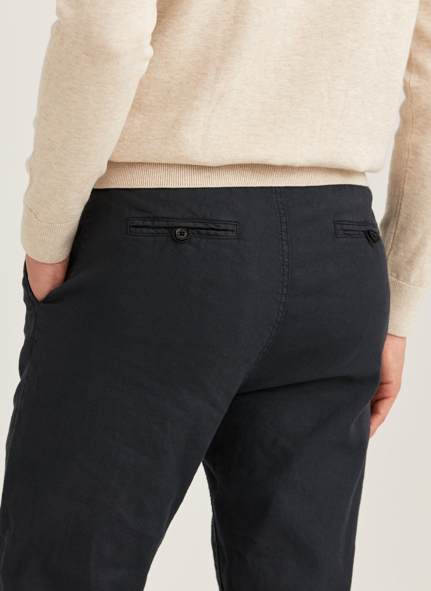 Morris Stockholm Fenix Leinenhose Navy