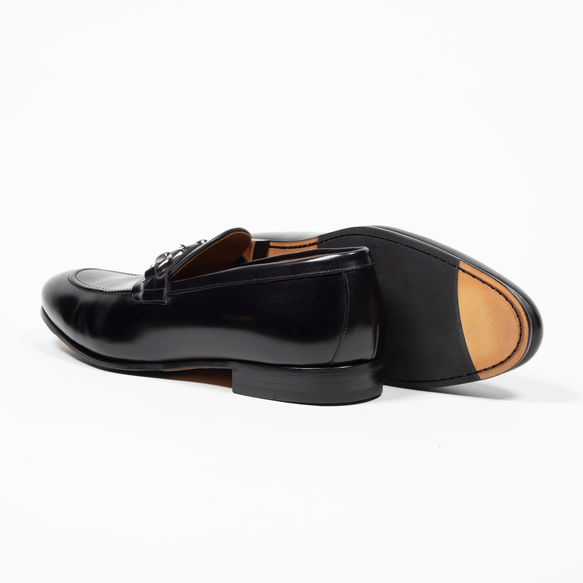 Horsebit Loafer Leder Schwarz - Schuhe