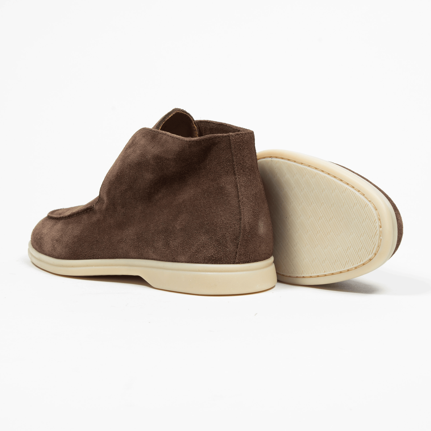 Hightop Loafer Velours Leder Café - Schuhe