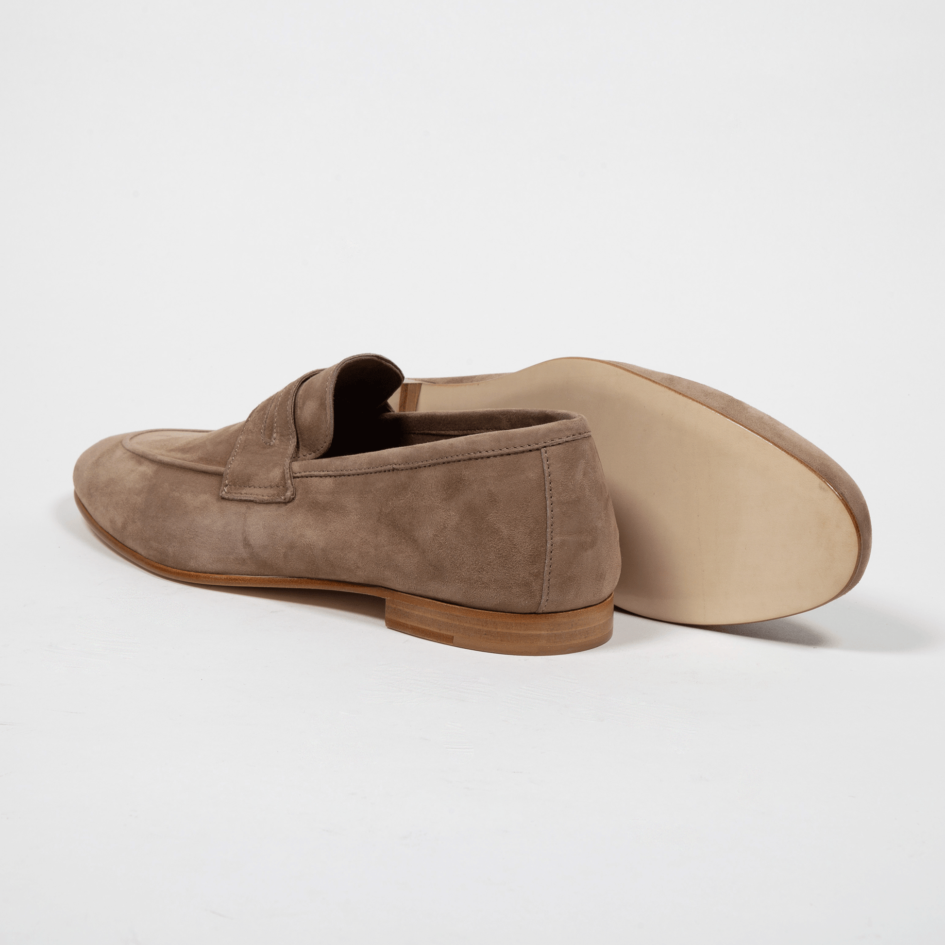 Penny Loafer Velours Leder Valencia Cognac - Schuhe