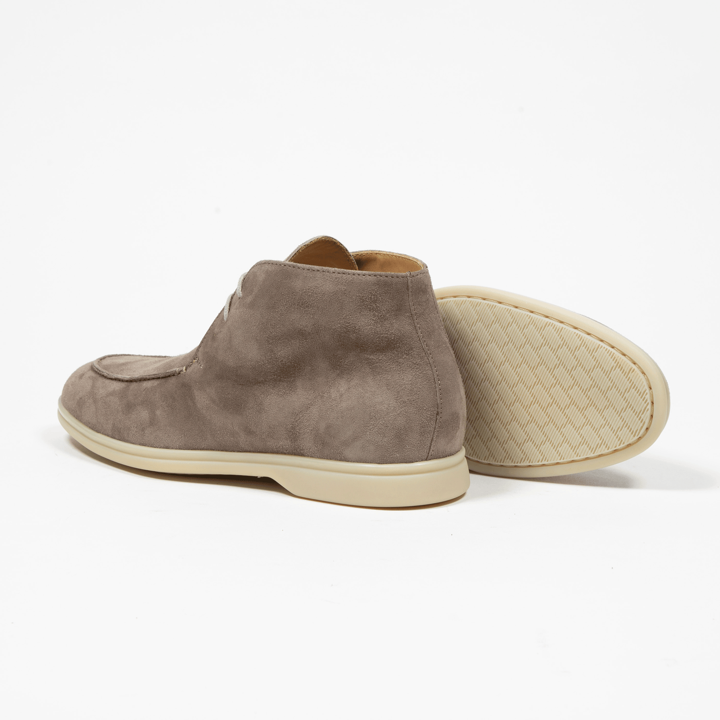 Suitery Chukka Boots Velours Leder Taupe