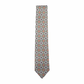 Krawatte Seide Print Medallion Made in Italy Green Light Blue