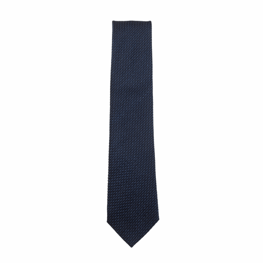 Krawatte Seide Grenadine Tipped Made in Italy Navy