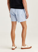 Morris Stockholm Badehose Seersucker Hellblau gestreift