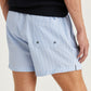 Morris Stockholm Badehose Seersucker Hellblau gestreift