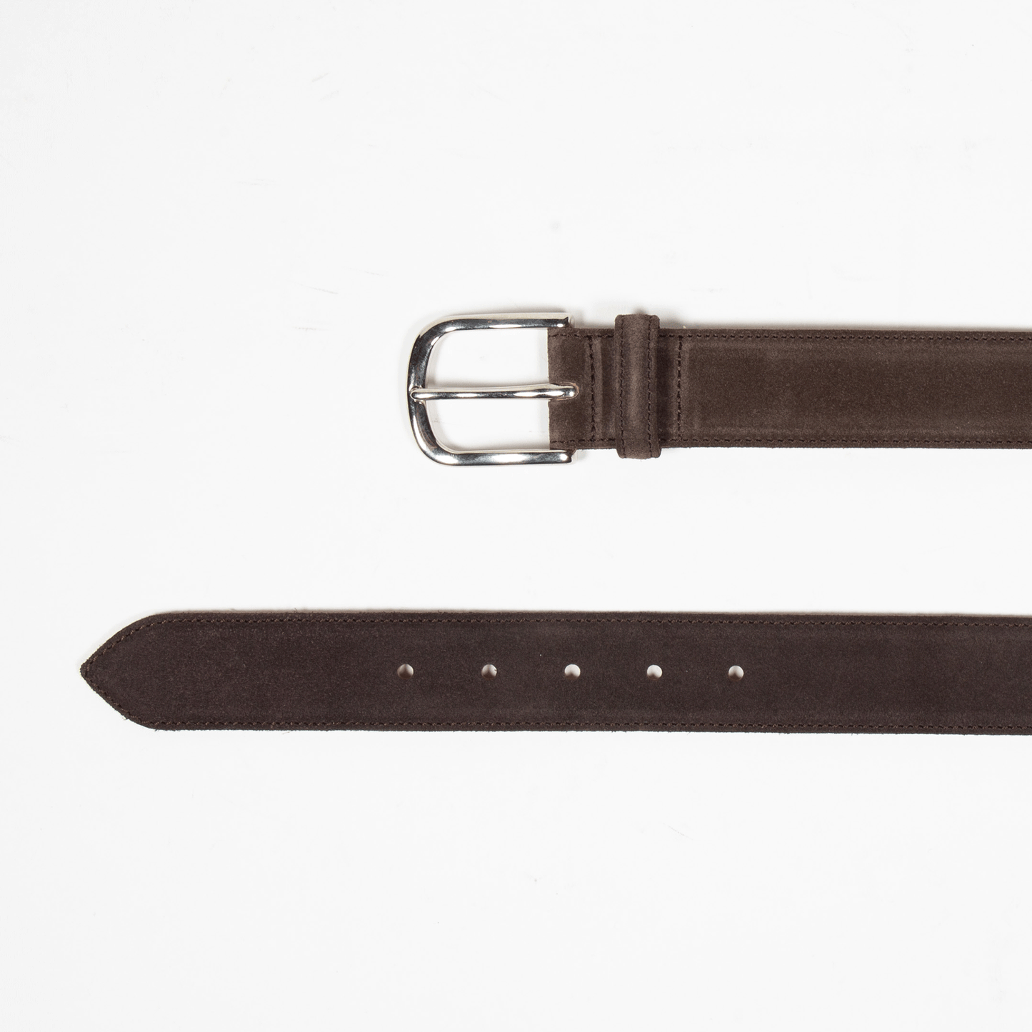 Kreis Ledermanufaktur Gürtel 35mm Velours Leder Brown Suede