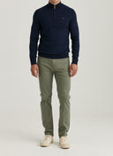 Morris Stockholm Half Zip einfaches Garn Blue