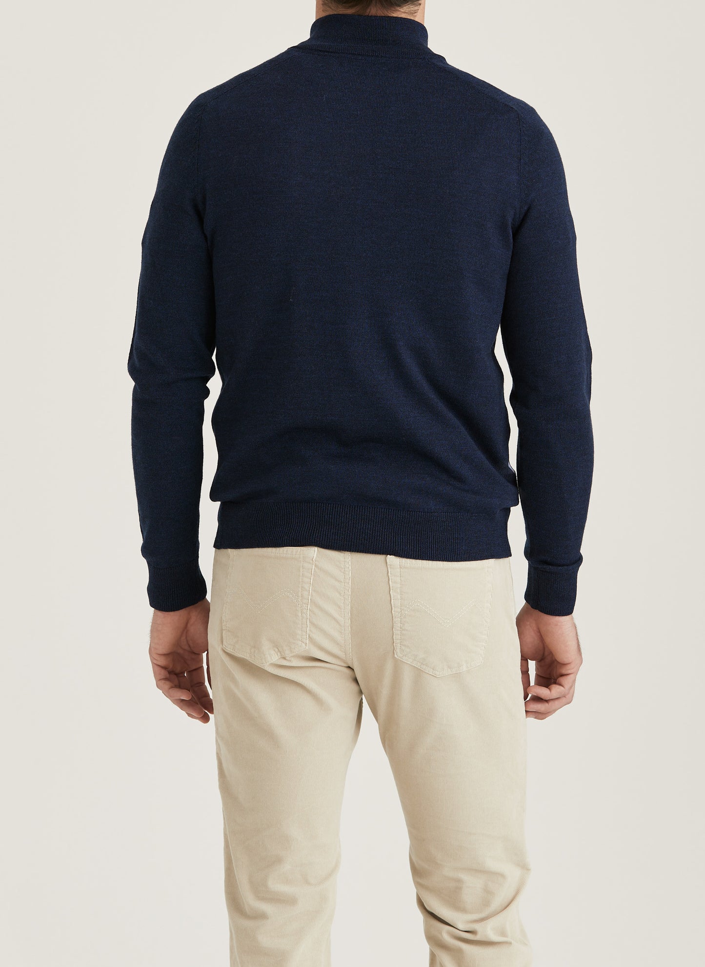 Morris Stockholm Half Zip einfaches Garn Navy