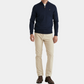 Morris Stockholm Half Zip einfaches Garn Navy