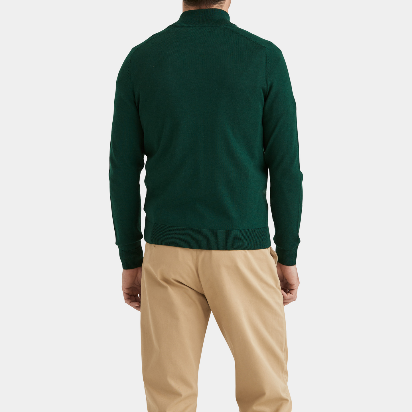 Morris Stockholm Half Zip einfaches Garn Green