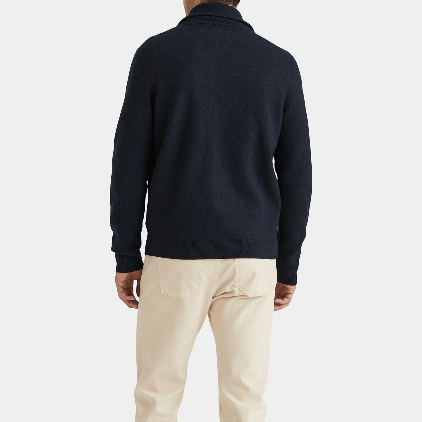 Morris Stockholm York knitted Zip Jacket Navy