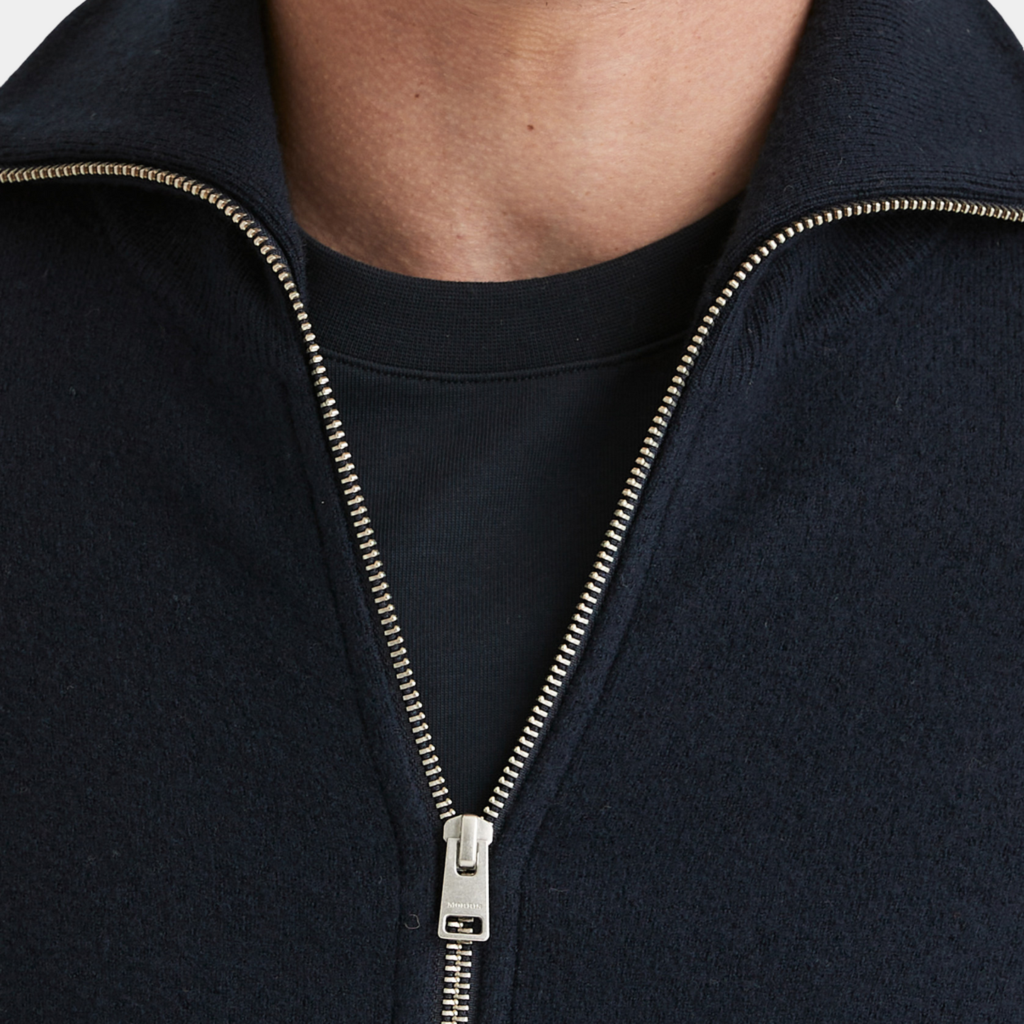 Morris Stockholm York knitted Zip Jacket Navy