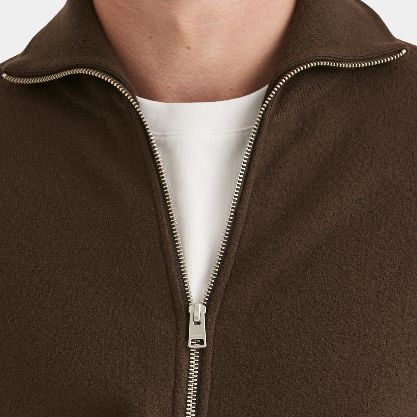 Morris Stockholm York knitted Zip Jacket Brown