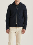 Morris Stockholm York knitted Zip Jacket Navy