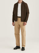 Morris Stockholm York knitted Zip Jacket Brown